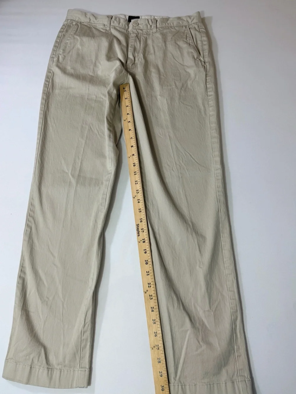 J.Crew 770 Straight Fit Pants Khaki Mens 34 x 32 Stretch Cotton Chinos
